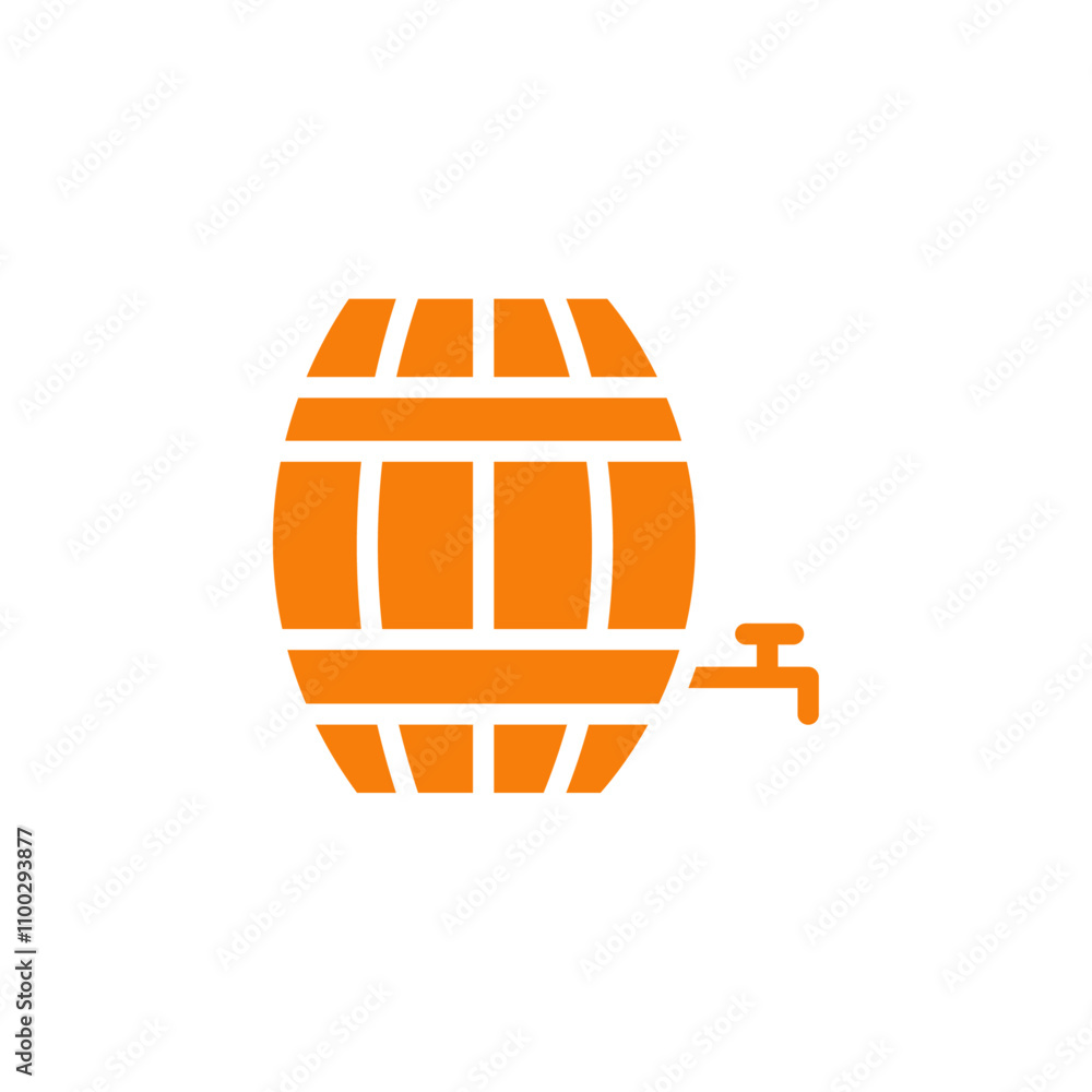 Poster Barrel of beer icon Outline vector for web ui