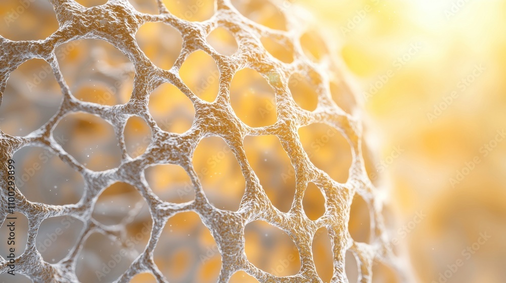 Poster magnified detailed view of an unusual organism structure with unique texture and patterns