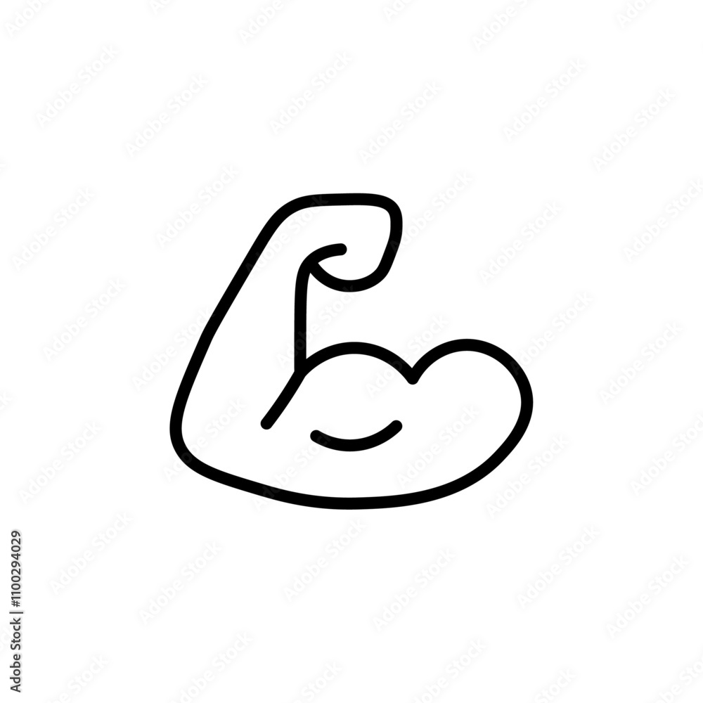 Aufkleber Biceps icon Outline vector for web ui