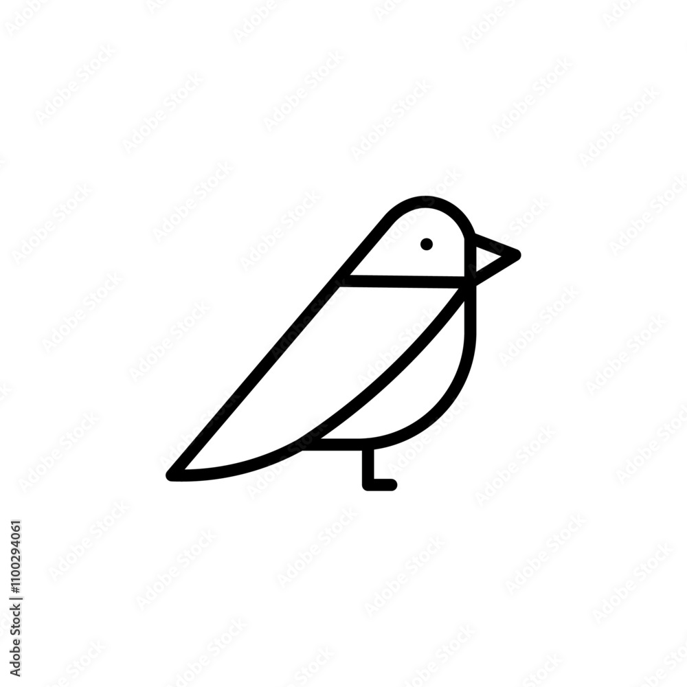 Poster bird icon Outline vector for web ui