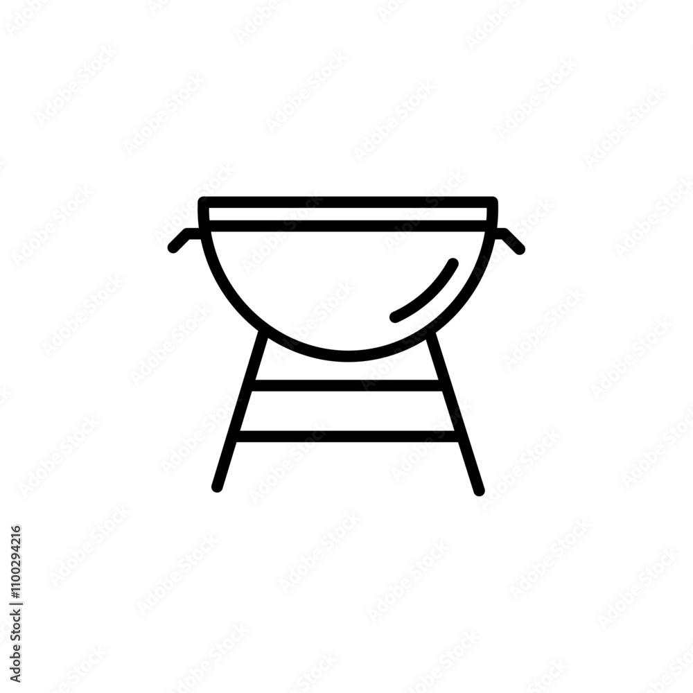 Poster brazier icon Outline vector for web ui