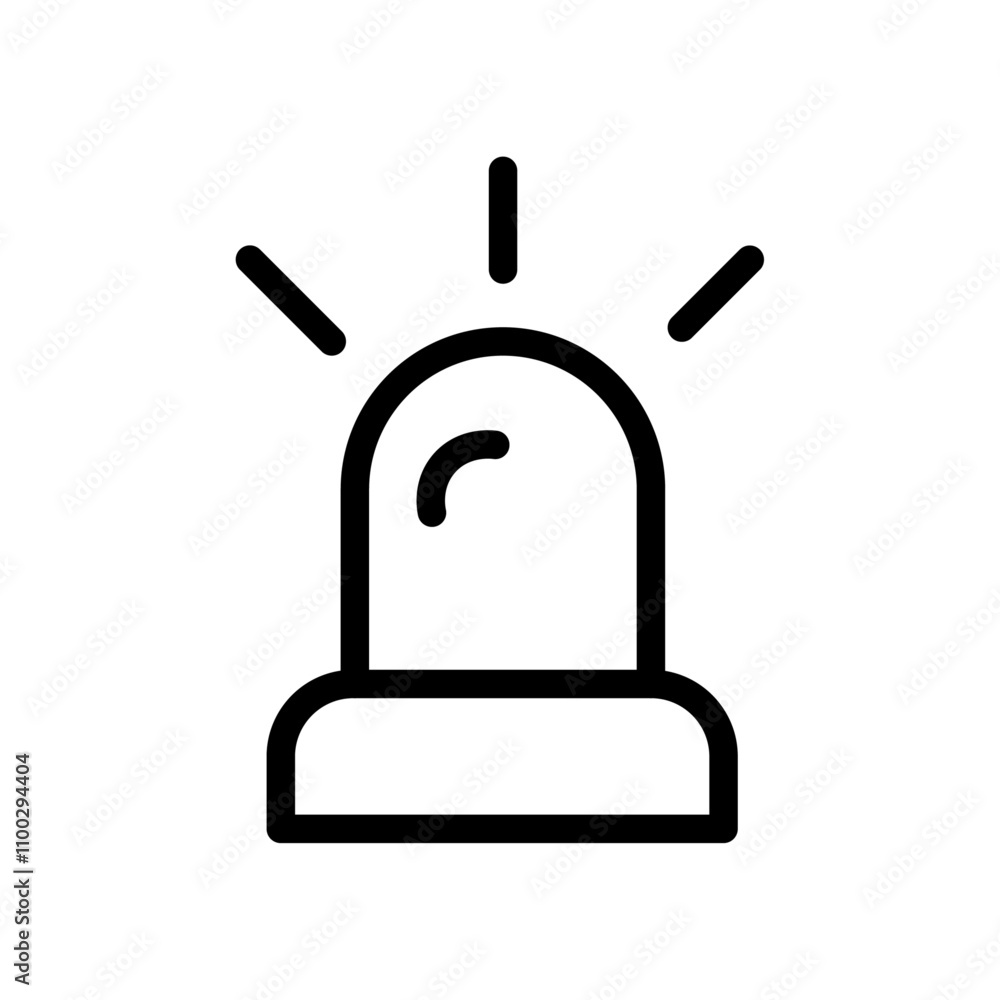 Aufkleber Buzzer icon Outline vector for web ui