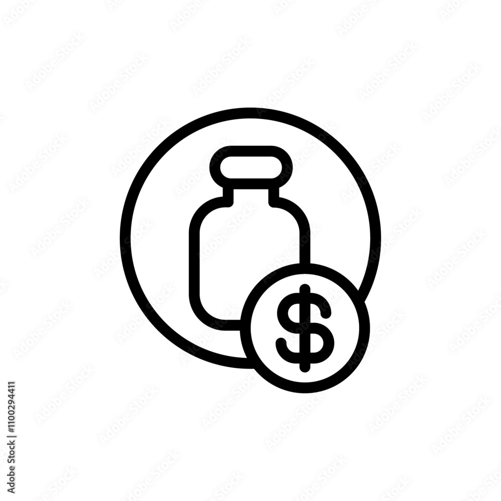 Aufkleber business remedy icon outline vector for web ui