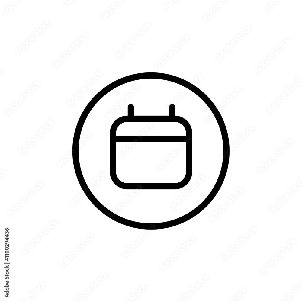 Aufkleber calendar icon outline vector for web ui