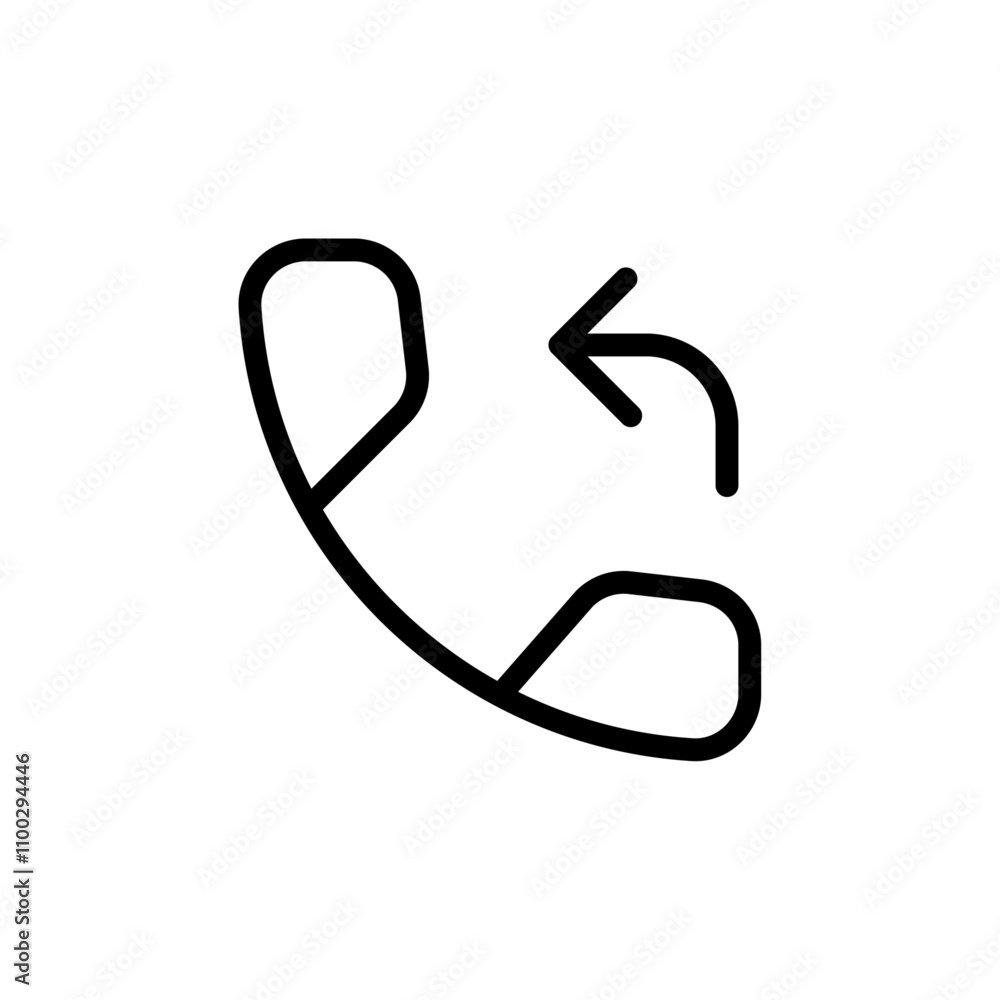 Poster Call back icon Outline vector for web ui