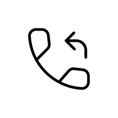 Obraz premium Call back icon Outline vector for web ui