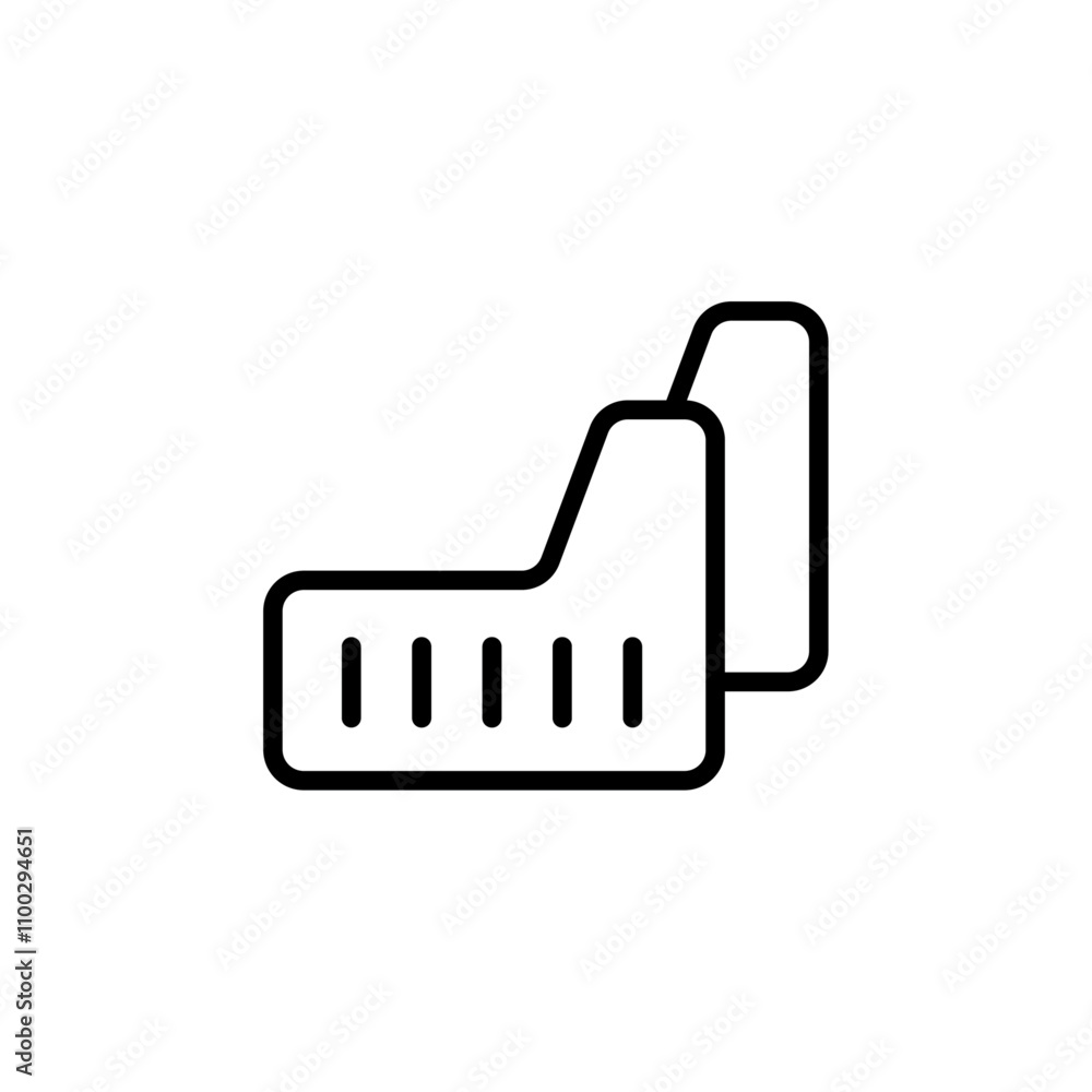 Poster Car mud flap icon Outline vector for web ui