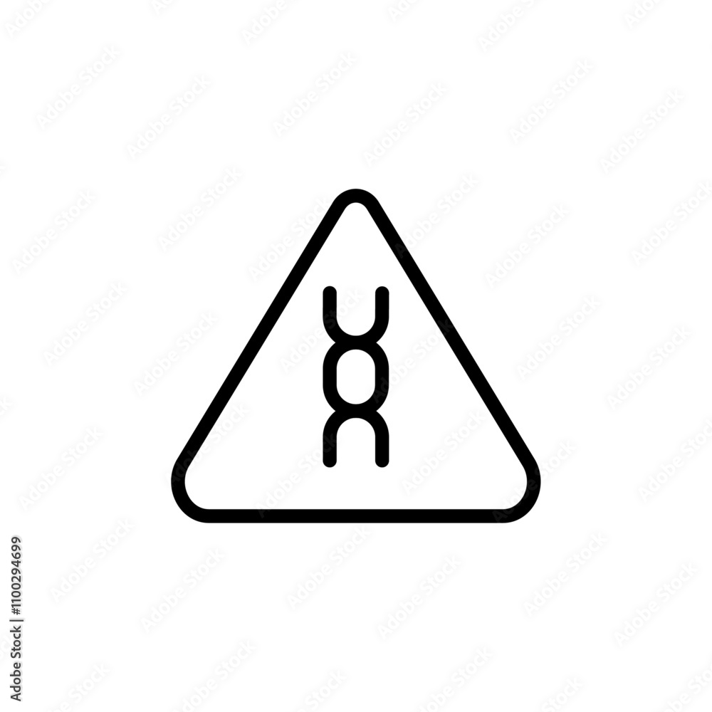 Poster Carcinogen icon Outline vector for web ui