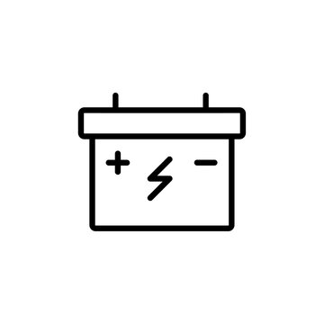 recommend clip art: Car battery icon Outline vector for web ui