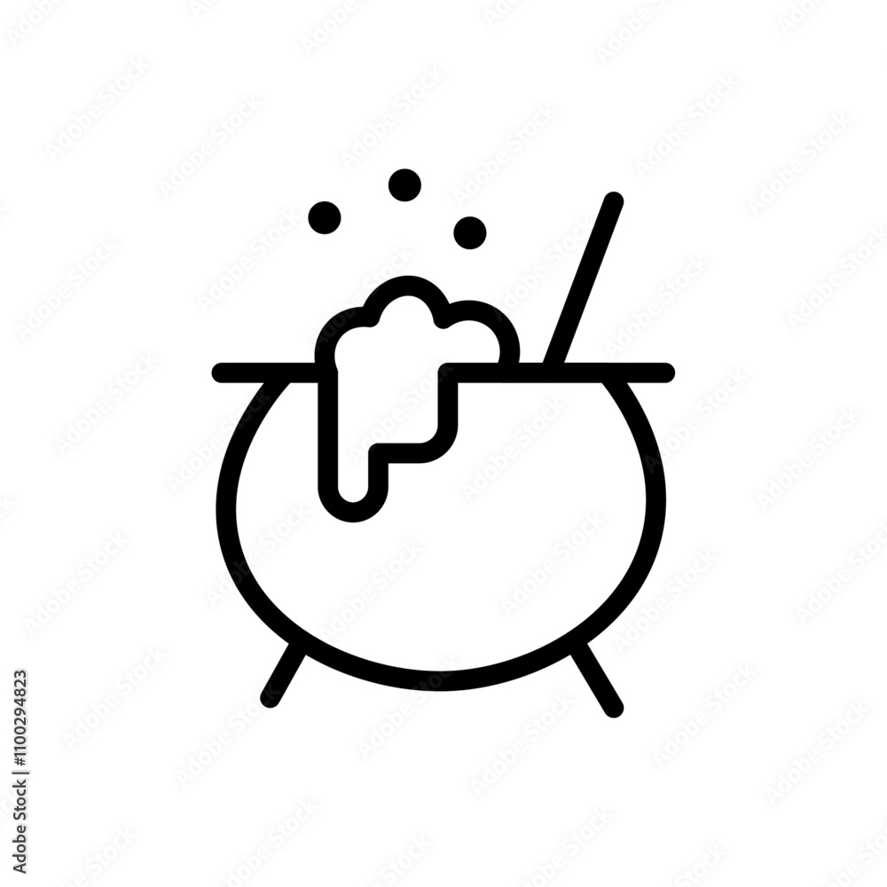 Aufkleber caudron icon Outline vector for web ui