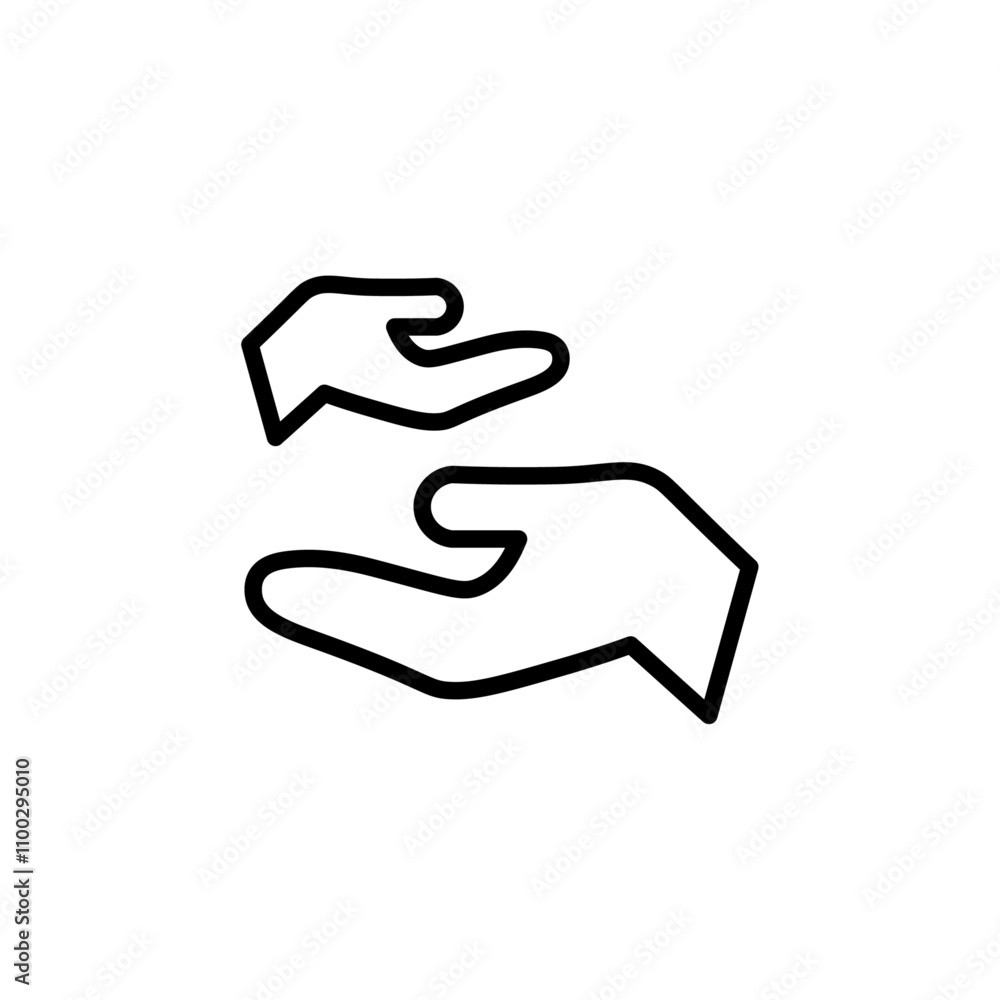 Poster charity for children icon outline vector for web ui