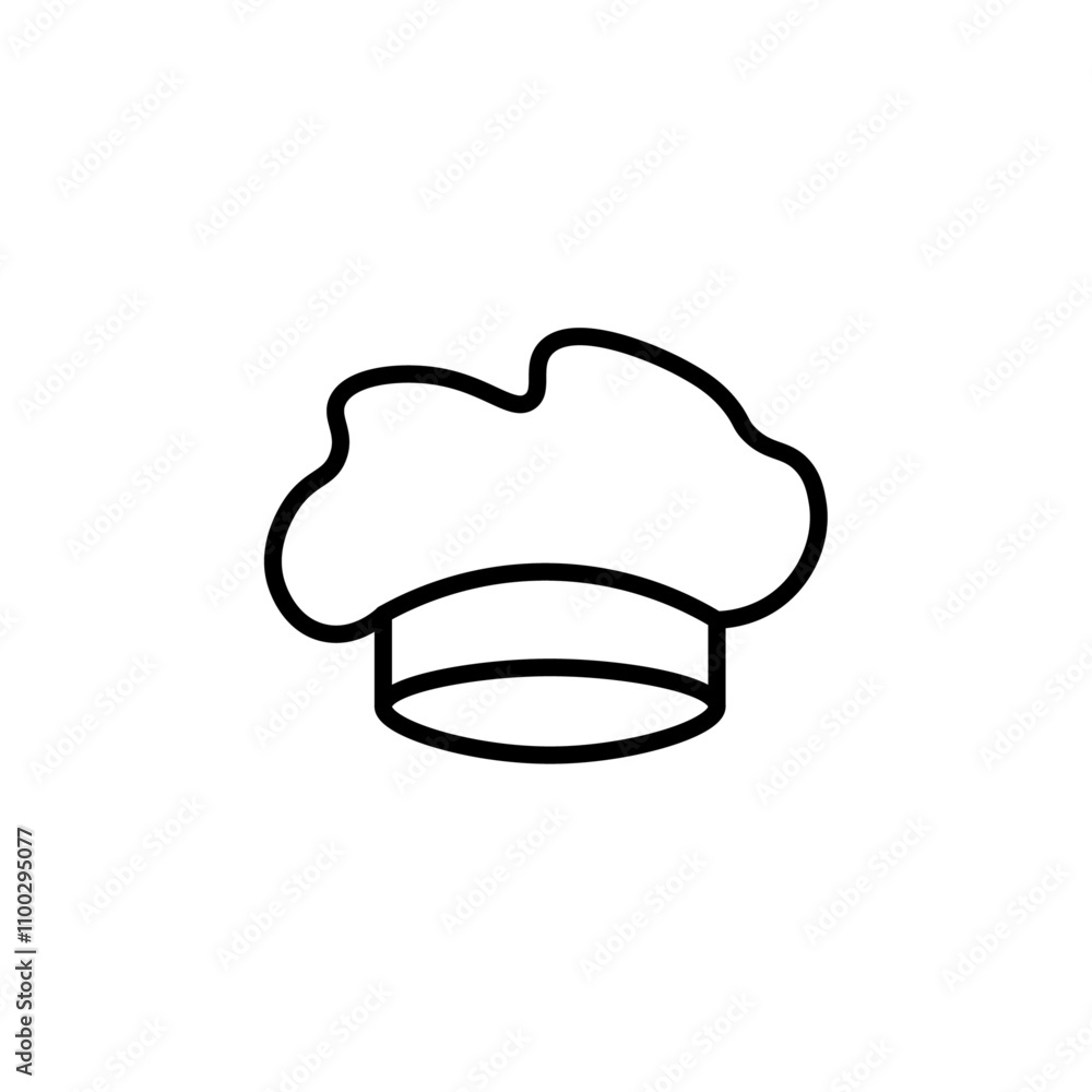Poster Chef hat icon Outline vector for web ui