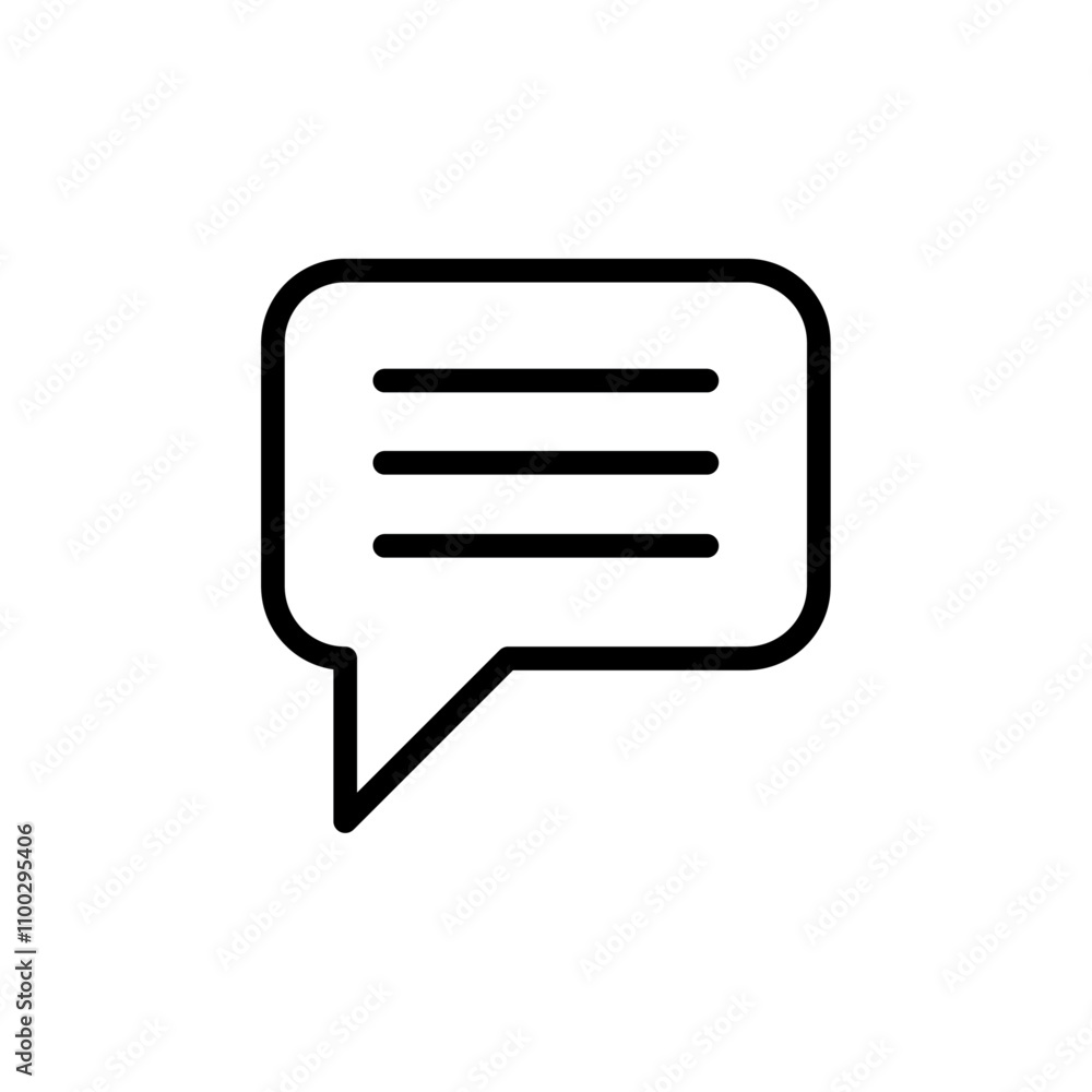 Leinwandbilder comment icon outline vector for web ui