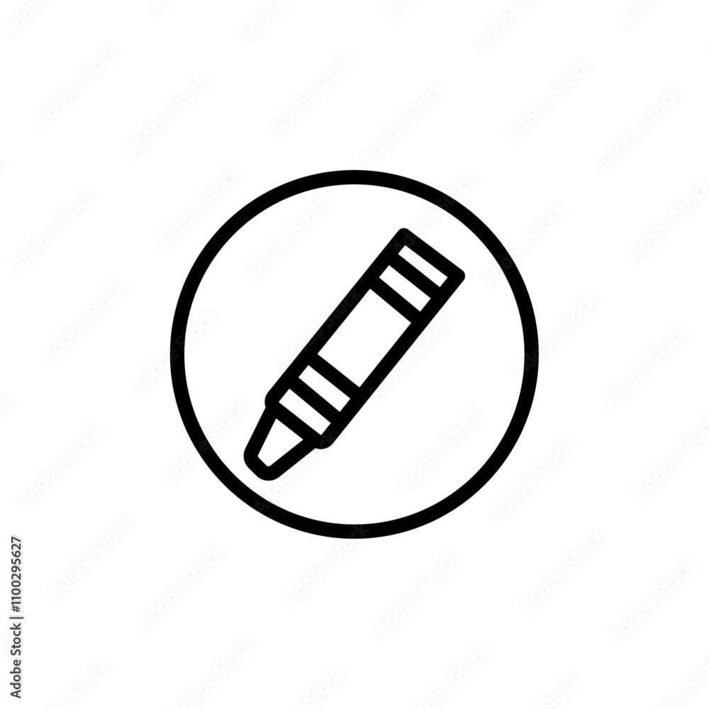 Aufkleber Crayons icon Outline vector for web ui