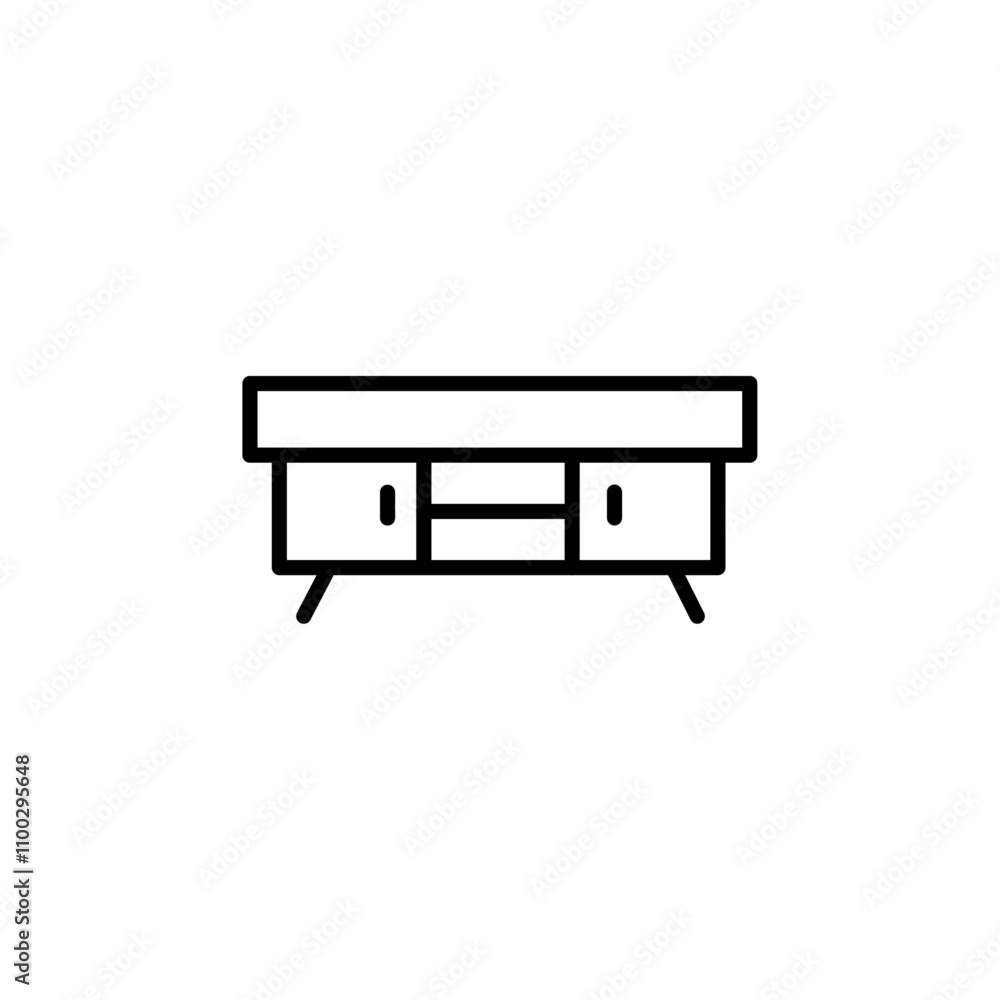 Poster Credenza icon Outline vector for web ui