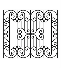 Modern window grill design vector template