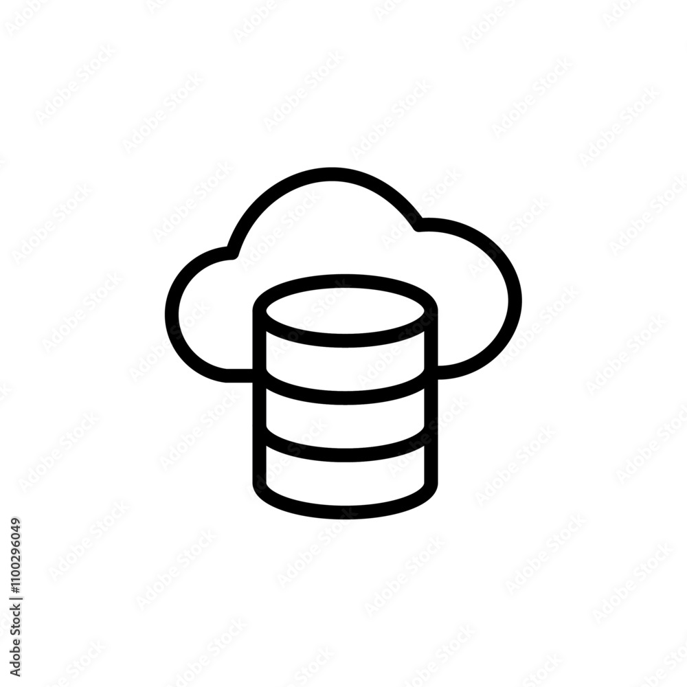 Poster Data storage icon Outline vector for web ui