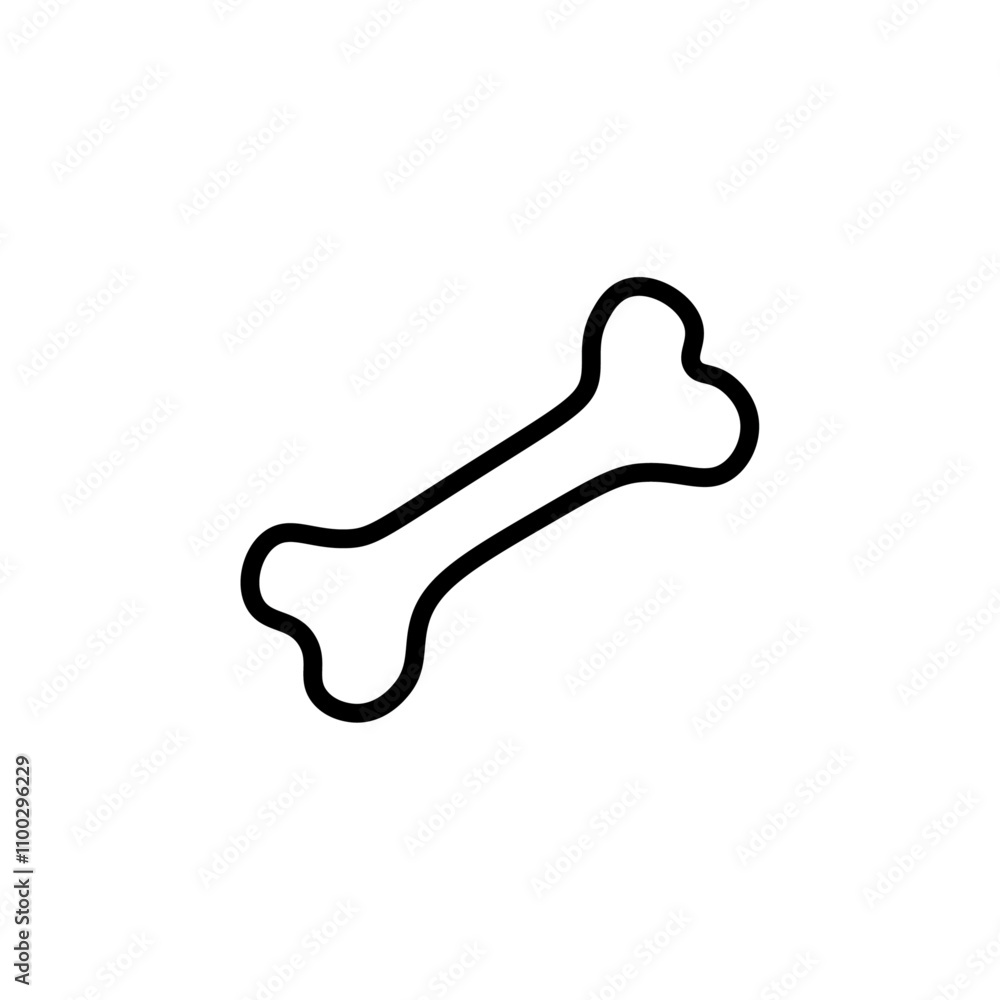 Poster Dog bone icon Outline vector for web ui