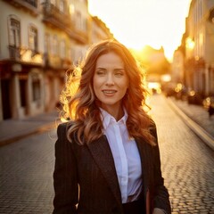 Fototapeta premium woman in the city