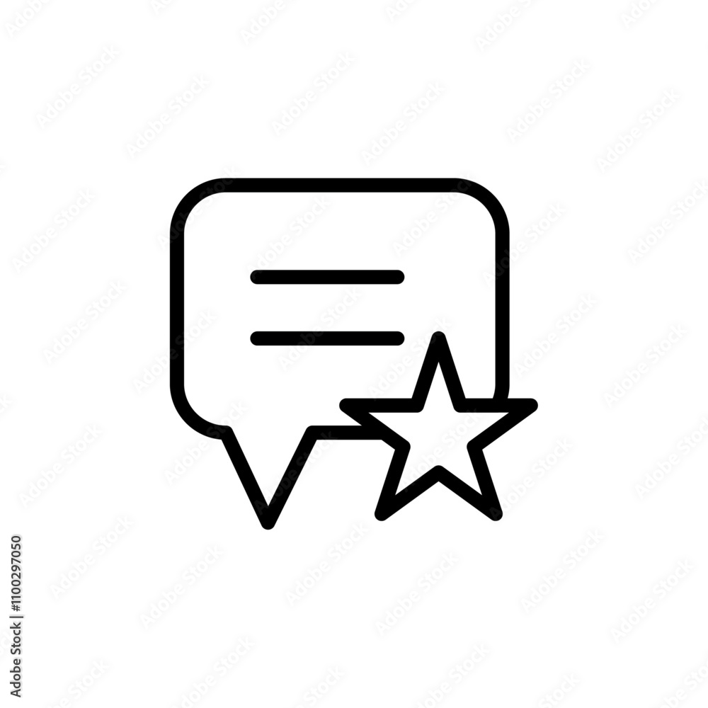 Aufkleber Feedback icon Outline vector for web ui