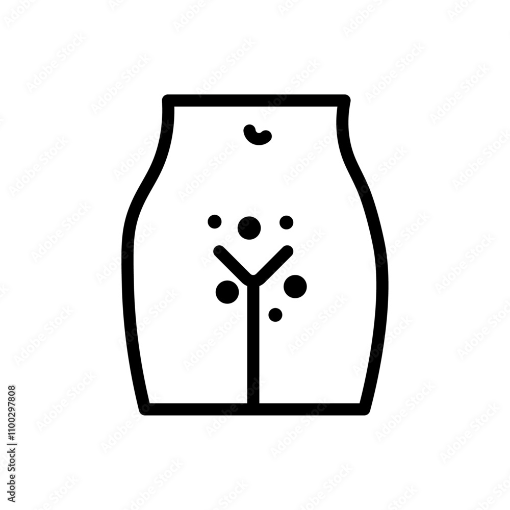Poster Genital rash icon Outline vector for web ui