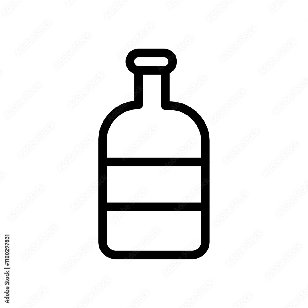 Poster Glass bottle icon Outline vector for web ui