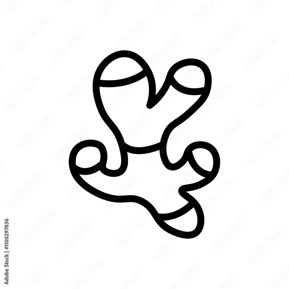Poster ginger icon outline vector for web ui