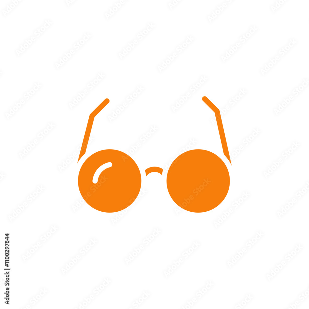 Poster Glasses icon Outline vector for web ui
