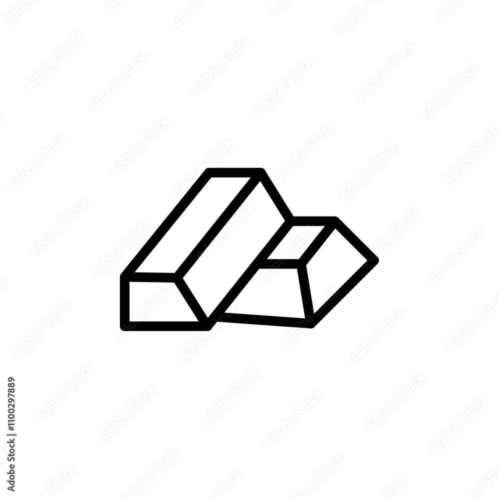 Aufkleber gold bars icon Outline vector for web ui