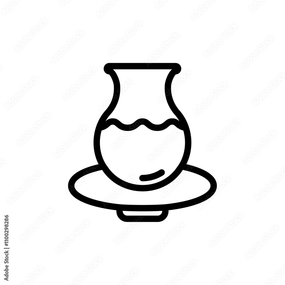 Poster Handmade pottery icon Outline vector for web ui