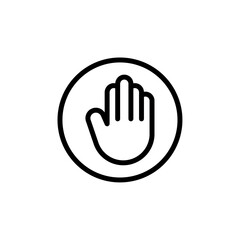 Fototapeta premium Hand icon Outline vector for web ui