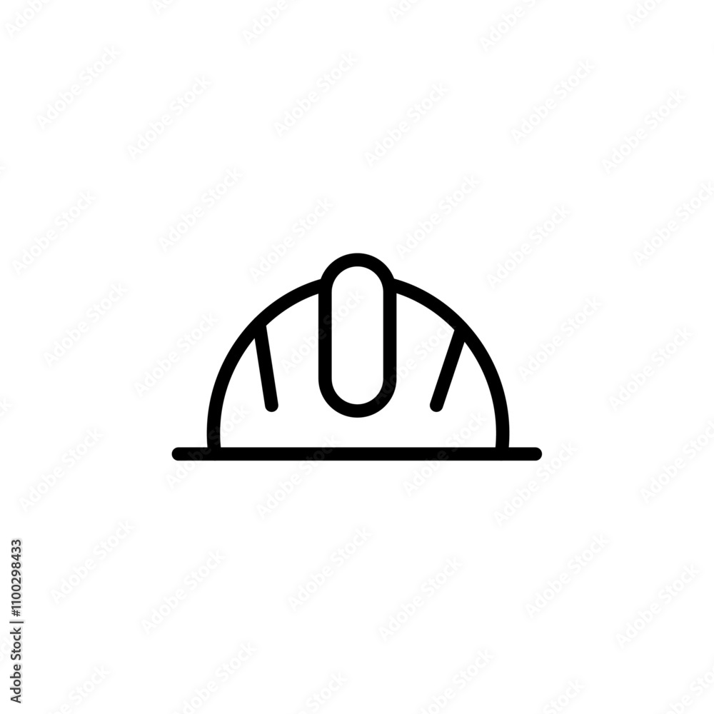 Poster helmet icon outline vector for web ui