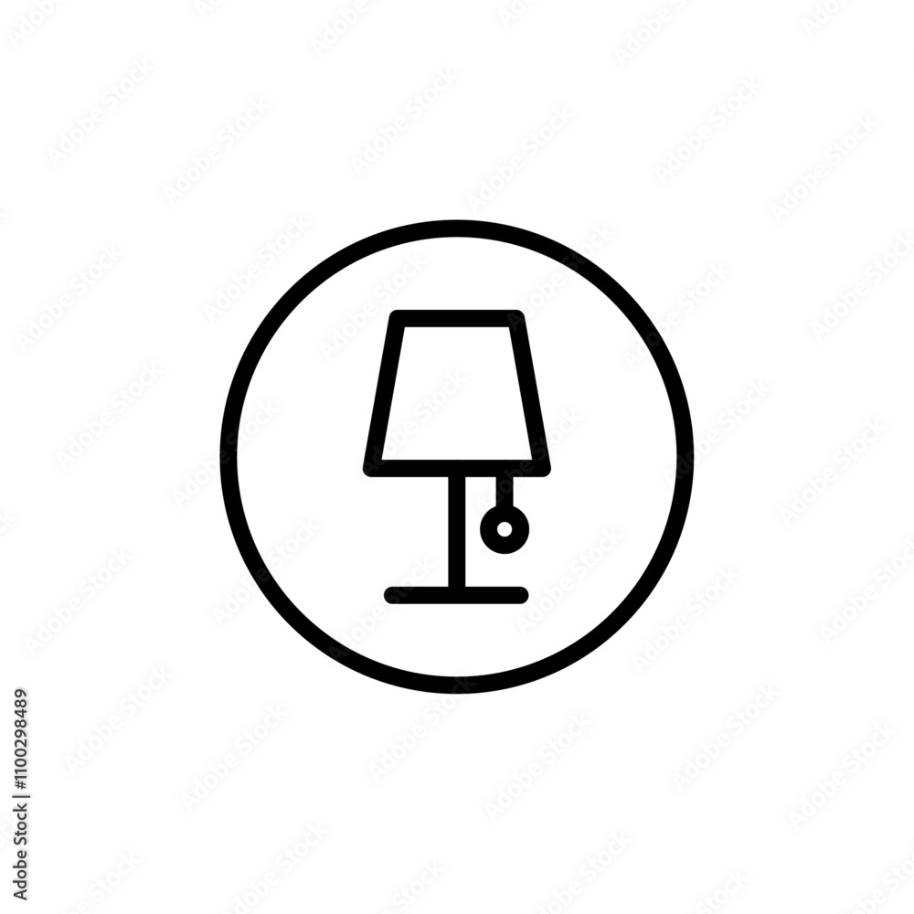Poster Home light icon Outline vector for web ui