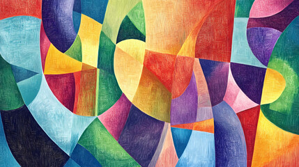 Fototapeta premium Abstract light colorful background, texture. Cubism. Illustration