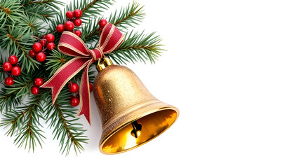 Christmas jingle bell isolated on white background 