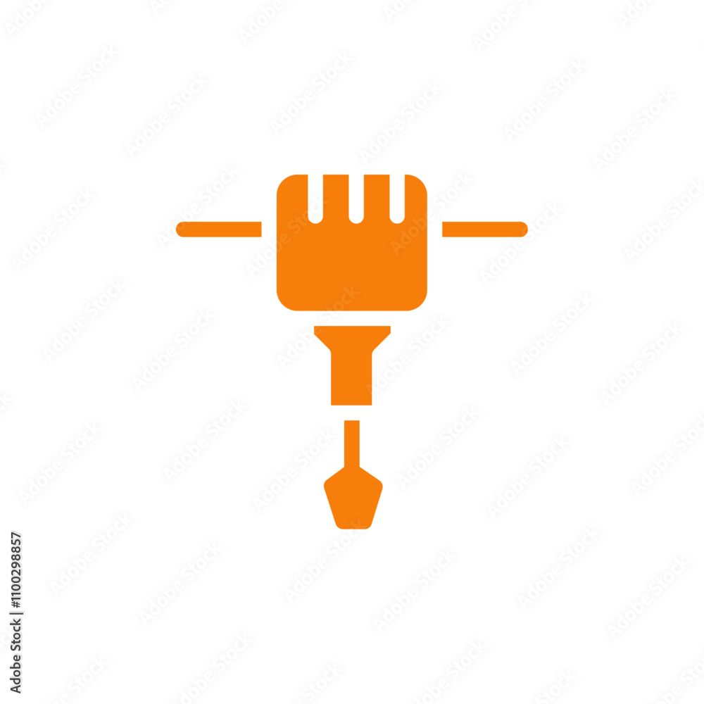 Aufkleber jack hammer icon Outline vector for web ui