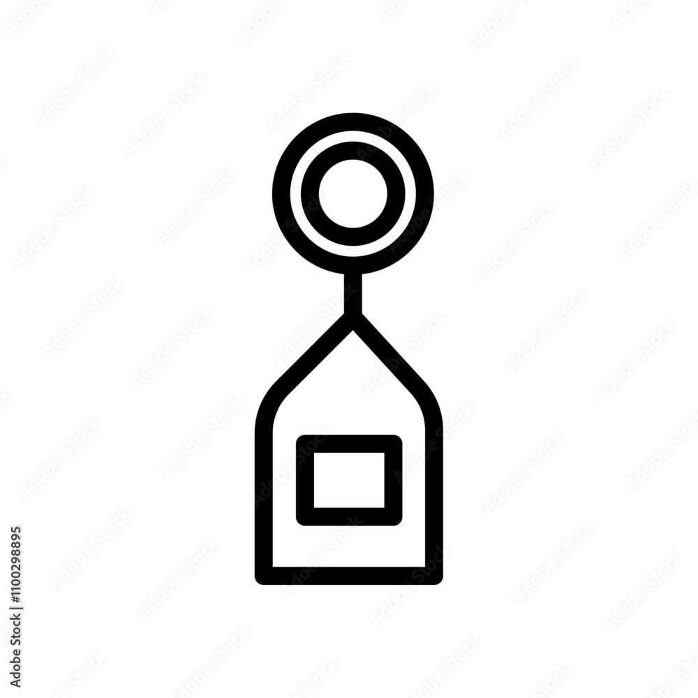 Aufkleber Key Chain Icon Outline vector for web ui