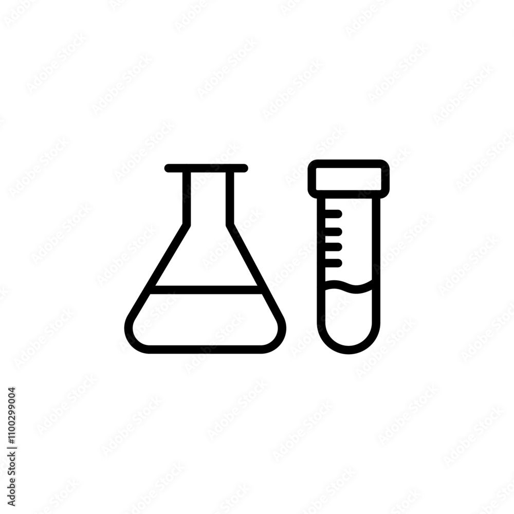 Poster Laboratory test icon Outline vector for web ui