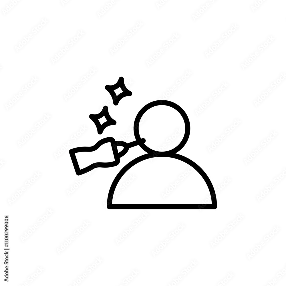 Poster laser dermatology icon outline vector for web ui