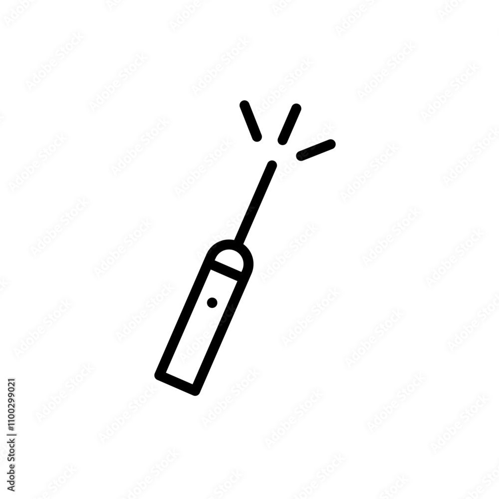 Aufkleber laser icon Outline vector for web ui