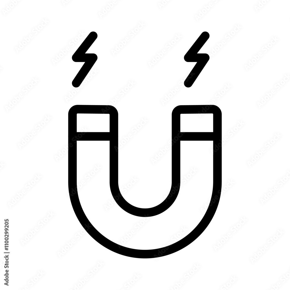 Poster magnet icon outline vector for web ui