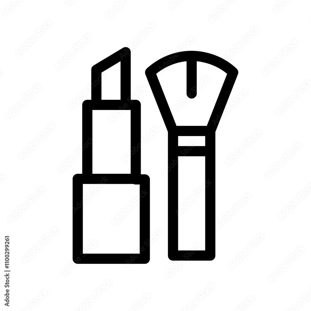 Aufkleber makeup icon outline vector for web ui