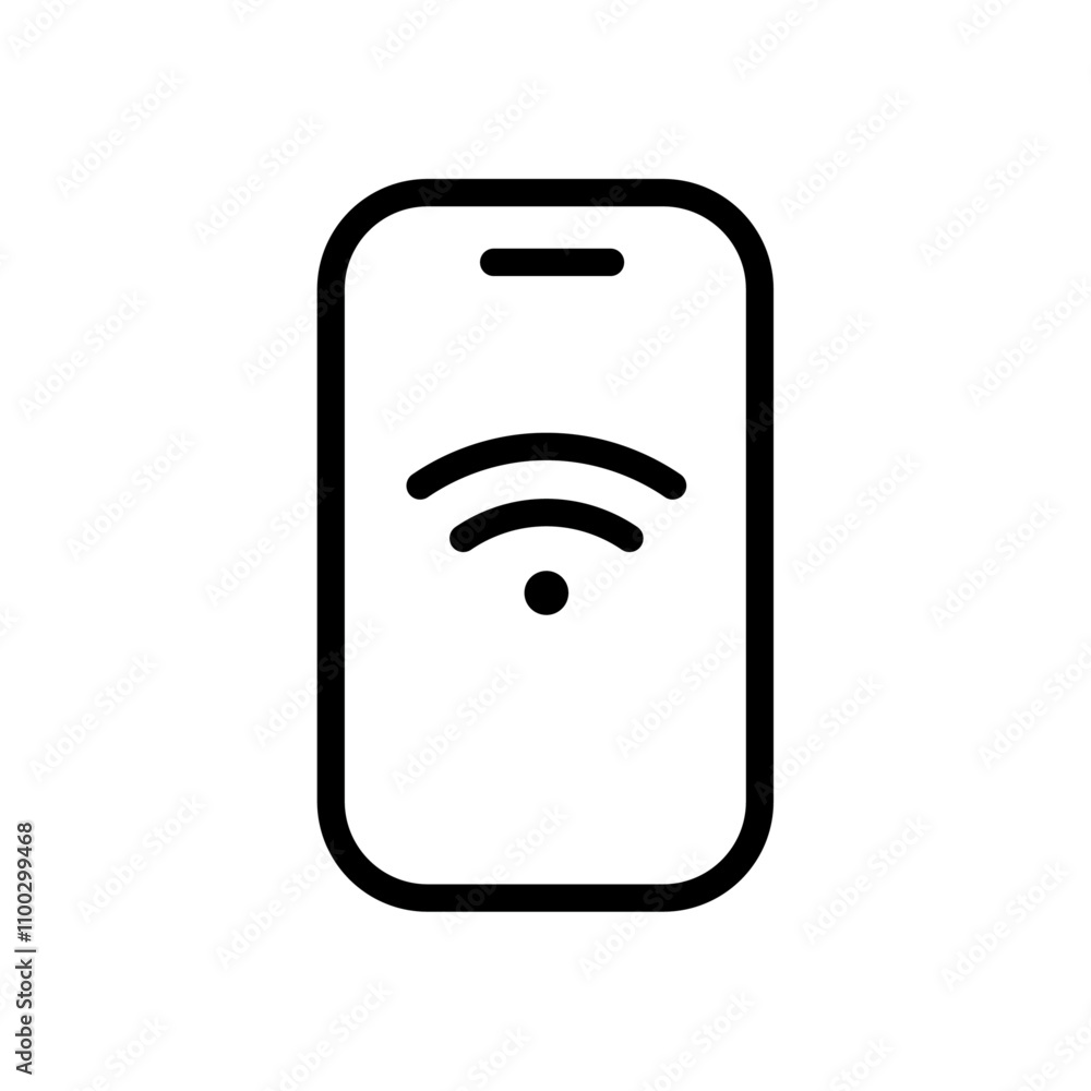 Poster Mobile Internet icon Outline vector for web ui