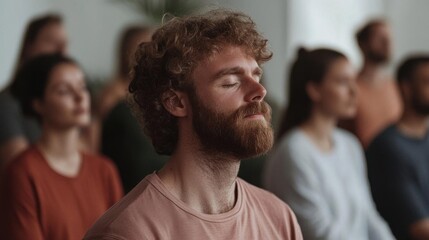 Obraz premium Collective mindfulness using digital tools for enhanced community well-being