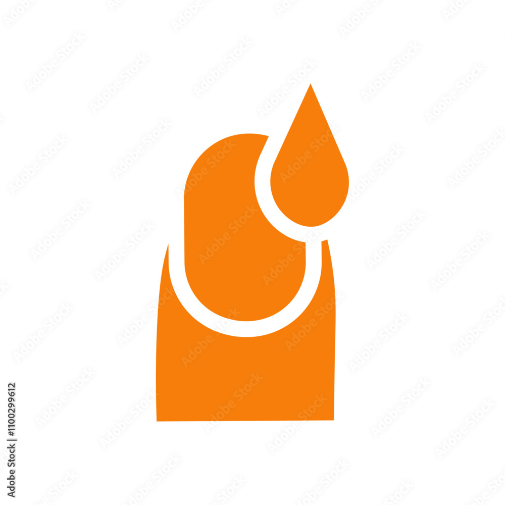 Poster nail care icon outline vector for web ui