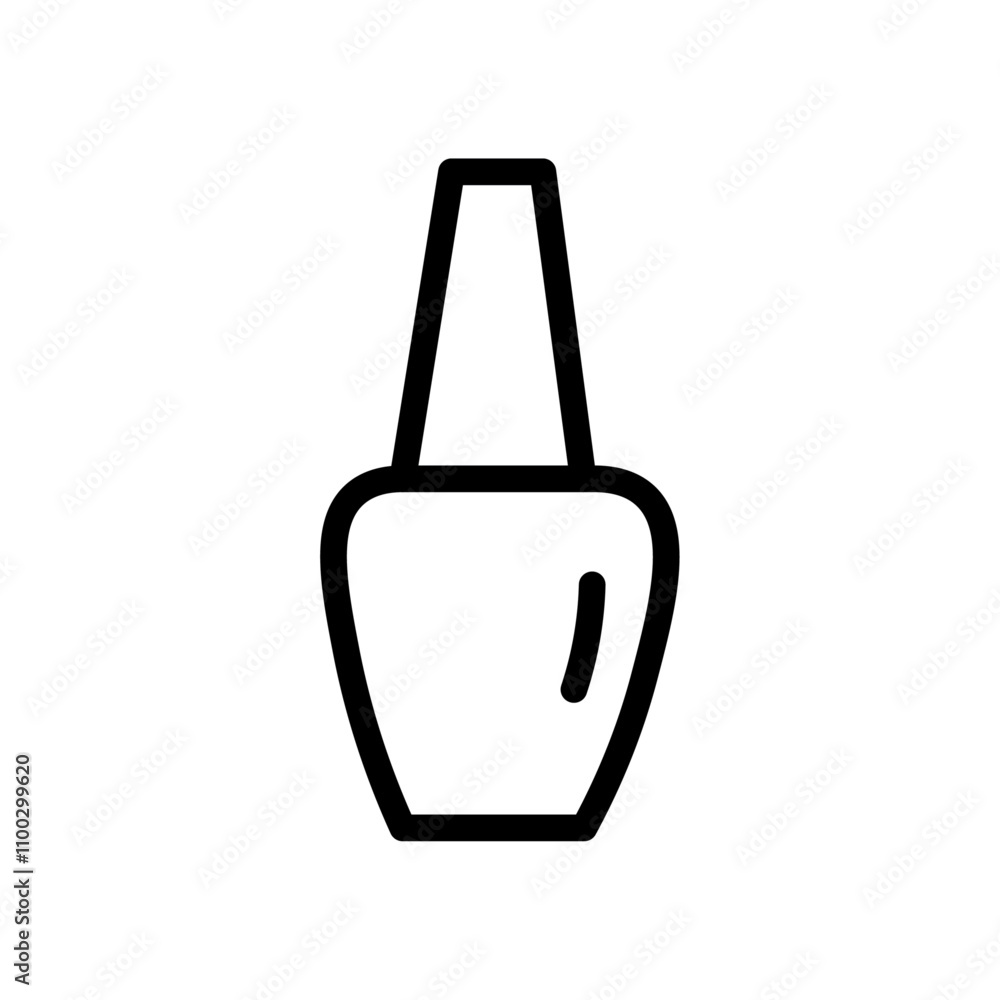 Poster nail polish icon outline vector for web ui
