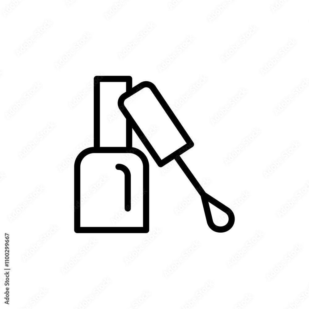 Poster nails polish icon outline vector for web ui