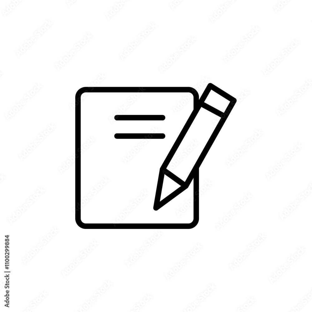 Poster Note icon Outline vector for web ui