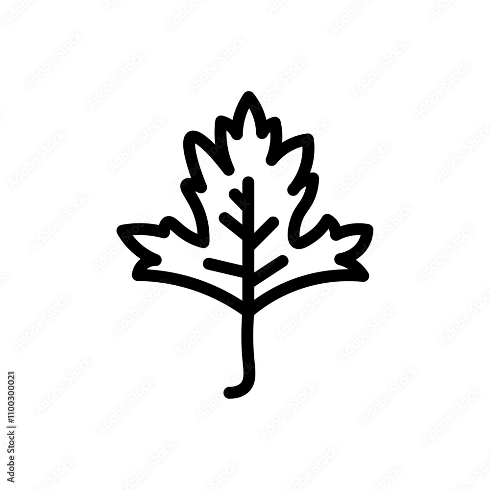 Poster Parsley icon Outline vector for web ui