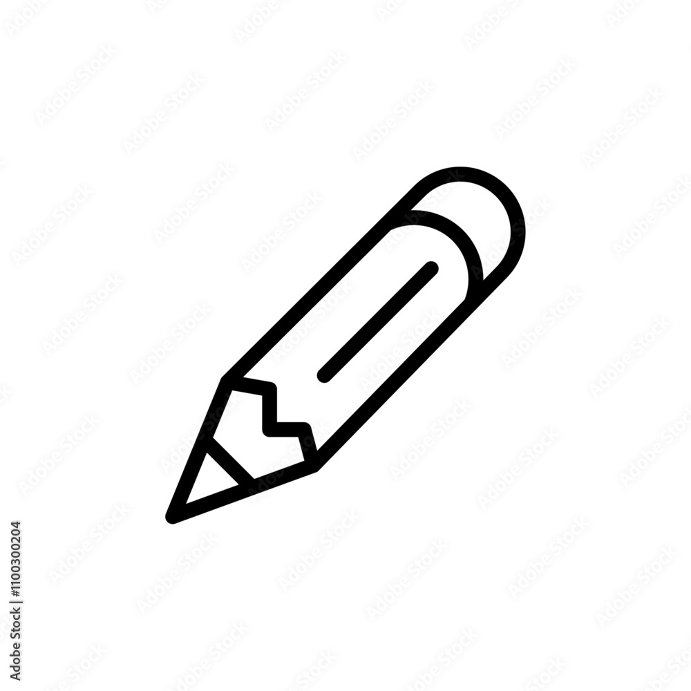 Aufkleber pencil icon outline vector for web ui